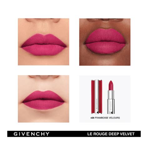 le rouge deep velvet givenchy beauty|Givenchy 315 framboise velours.